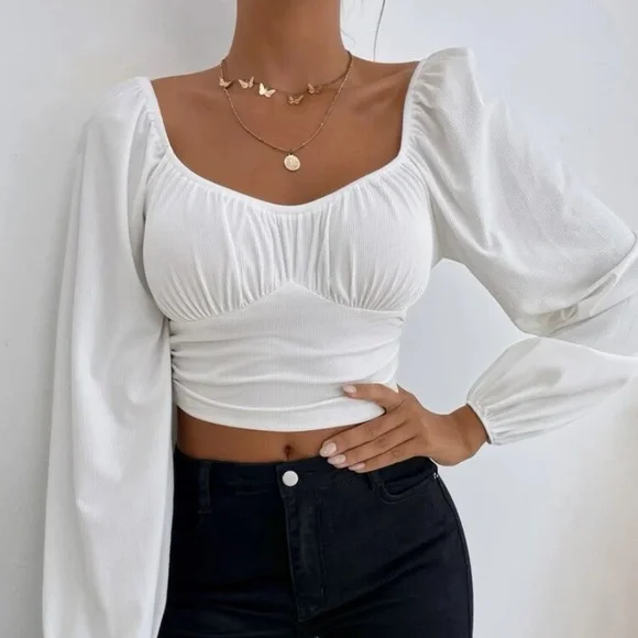 Lantern sleeve crop - Picture 5 of 7